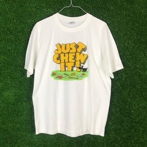 Vtg Dog Just Chew It Crazy Shirt Single Stitch